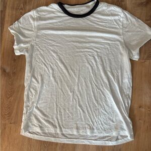 GAP White Ringer Tee with Black Trim